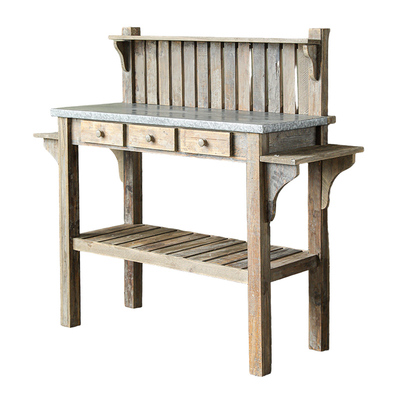 阿尔栌大号园艺操作台铁皮桌面