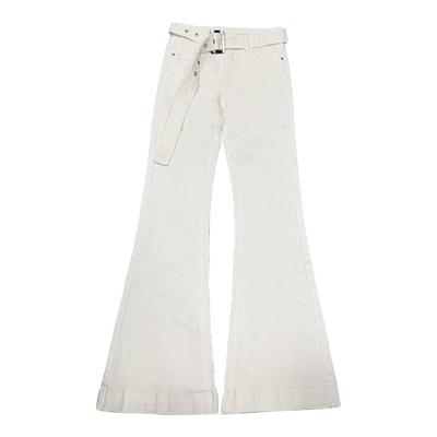 加绒牛仔裤低腰喇叭裤长裤提臀