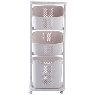 夹缝脏衣篓家用多层脏衣篮换洗衣服收纳筐卫生间置物架浴室洗衣篮