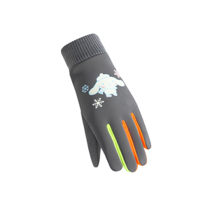 儿童手套秋冬季加绒保暖小学生男童女童加厚滑雪防风防水玩雪骑行