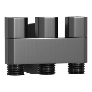 潜水艇一进三出角阀三出水龙头黄铜三通分水阀喷枪套装洗衣机龙头