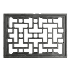 仿古水泥镂空窗花砖雕中式扇形透窗围墙挂件方形浮雕古建围墙装饰