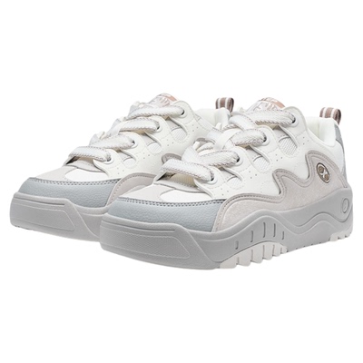 特步清仓断码鞋女子厚底华夫鞋春秋潮流街头休闲板鞋976418310042