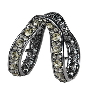 高马尾固定神器抓夹女后脑勺半扎发头饰高级感水钻发夹鲨鱼夹发卡