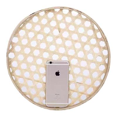 逢苏竹编簸箕有孔竹筛子