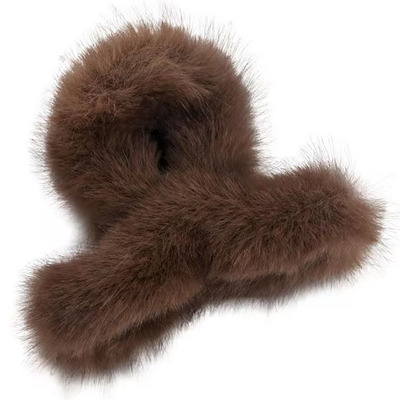 毛绒鲨鱼夹秋冬简约抓夹