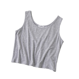 莫代尔短款背心女夏泫雅风宽松露脐吊带衫高腰上衣瑜伽运动小背心