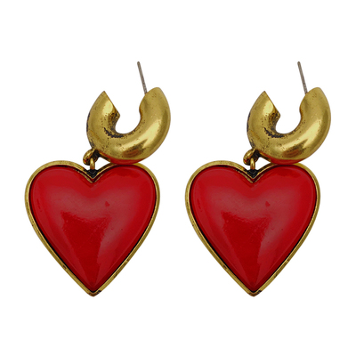 爱心巴洛克耳环黑色港风气质网红