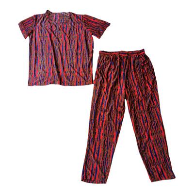 胖妈妈上衣裤子冰丝女人大号套装