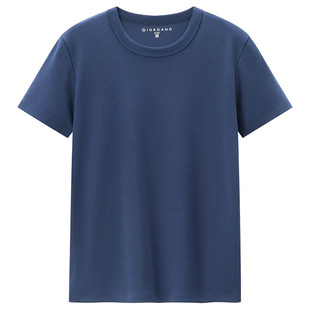 佐丹奴短袖t恤女纯棉双面布亲肤透气纯色基础款圆领上衣13323201