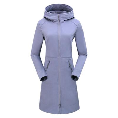 诺思山女春秋防风绒里软壳风衣