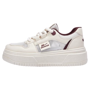 回力官方旗舰店女鞋2026新款夏季网面透气小白鞋女休闲厚底板鞋女