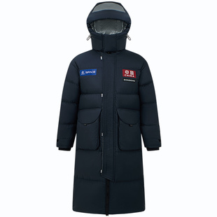 波司登爆款羽绒服男女同款中国太空冬工装款长款过膝羽绒加厚外套
