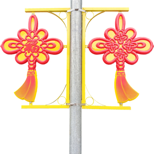 户外新农村小区路灯杆LED中国结灯笼 新款飘须灯光秀福字景观灯饰