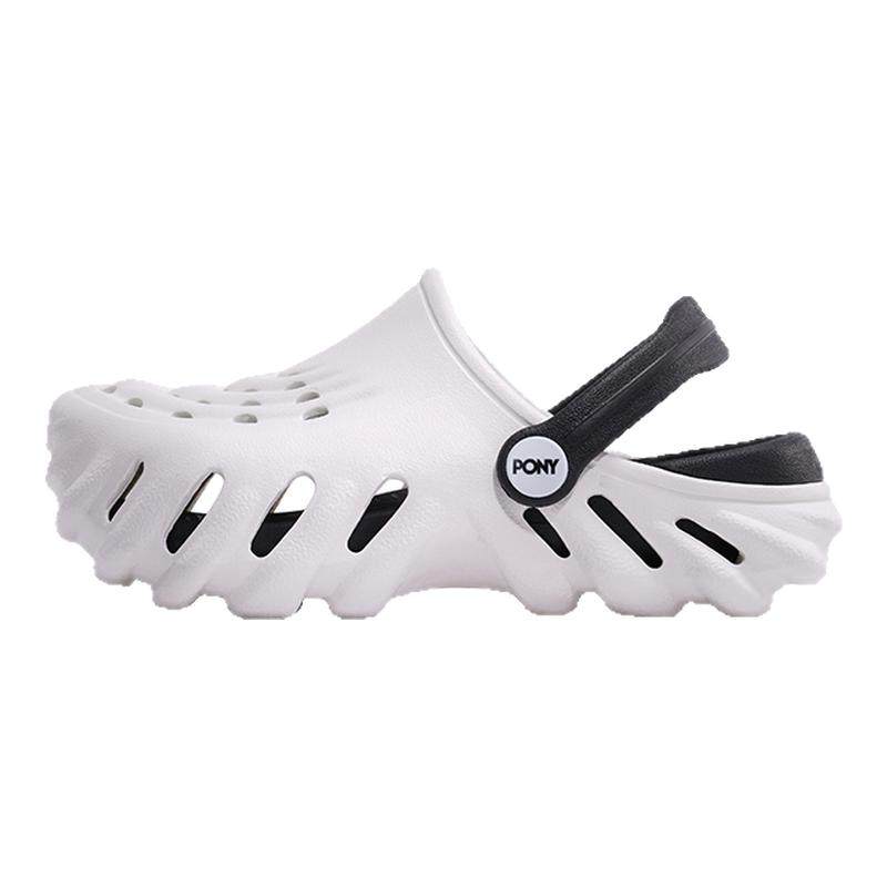 pony童鞋洞洞鞋儿童凉拖鞋25年夏季新款一脚蹬户外沙滩鞋包头拖鞋