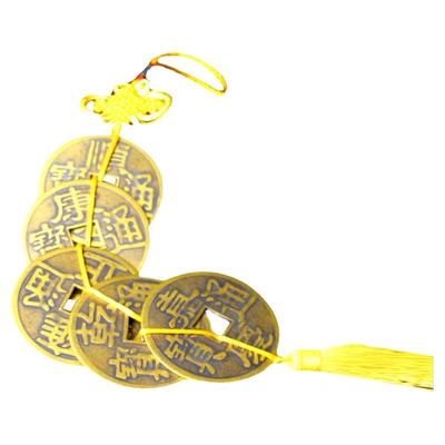 大号铜五帝钱挂件加厚乾隆六帝钱