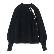 思诺芙德重磅加厚黑色羊绒衫