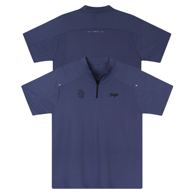 破冰正品半拉链足球服短袖户外