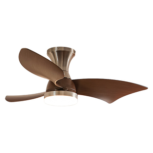 餐厅风扇灯中古风复古静音大风力客厅卧室吊扇灯美式包豪斯灯具