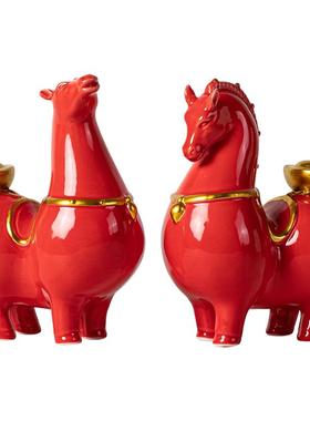 乔迁礼物招财中式客厅桌面装饰品