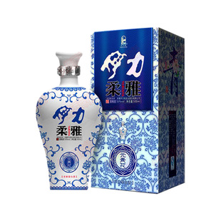 新疆伊力特伊力柔雅元青花50度500ML1斤装棉柔型白酒
