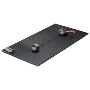 天然乌金石茶盘托盘简约石材茶具套装茶几家用大号小号石头茶台