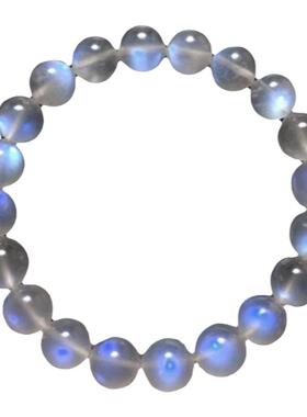 天然拉长石水晶强蓝光手链手串