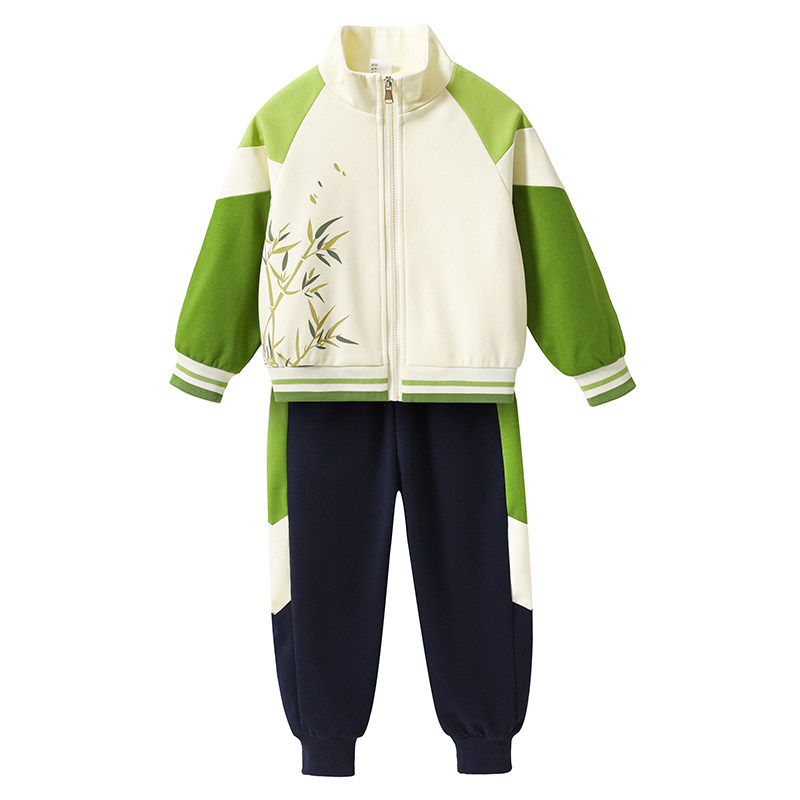 竹子一二年级班服小学生春秋款幼儿园园服儿童校服运动会三件套装