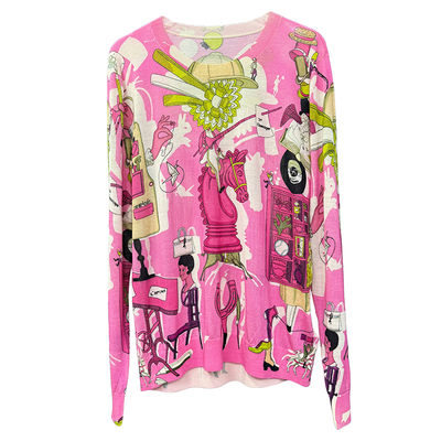 柔软美丽奴羊毛圆领长袖针织衫