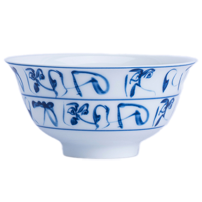 景德镇正品高温瓷吃饭碗昌南旗舰店官方青花釉下彩陶瓷米饭碗套装