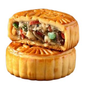 老五仁月饼广式多口味月饼传统手工老式中秋月饼黑芝麻礼盒