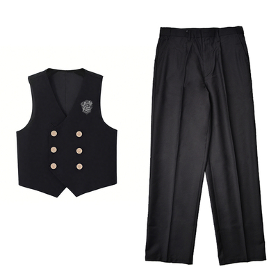 非零旦斯双排金扣马甲西裤街舞套装Popping机械舞Locking演出服