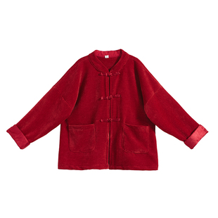 秋冬新拜年服男女童国潮 中国风礼服 唐装丝绒旗袍宝宝连衣裙圣诞