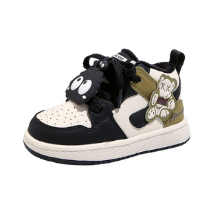 ABC ANGF宝宝学步鞋2026冬软底学前鞋女宝加绒棉鞋男童板鞋