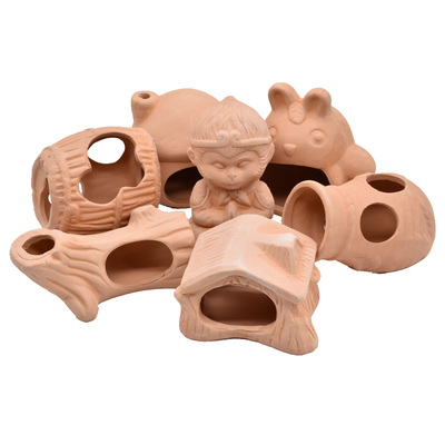 胡子产卵罐 鱼缸瓦罐躲避屋摆件 造景装饰 鱼虾繁殖 螃蟹躲避陶罐