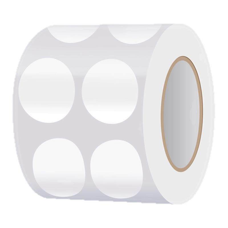 透明圆形封口贴卷标圆贴BOPP透明不干胶标签圆形贴纸定制2cm 25mm 3cm 35mm 4cm贴标机用强粘盒子圆形封口贴