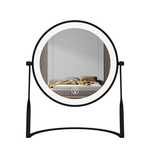 台式双面镜子三倍5倍10倍放大化妆镜桌面led带灯去黑头美容梳妆镜