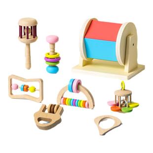 蒙氏早教玩具实木Lovevery0-12月盒子套装平替宝宝婴儿益智纺织鼓