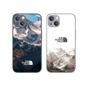 适用苹果17promax手机壳iPhone13/14玻璃xs风景16Pro高级感12北面15男士11新款xsmax小众xr男生8plus硬壳全包