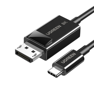绿联TypeC转DP1.2线8K显示器外接转换器头4K高清displayport适用小米苹果17手机MacBook雷电5/4转接线笔记本