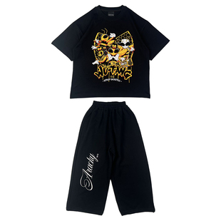 迪克家潮牌街舞儿童潮服酷帅嘻哈风hiphop美式演出服街舞女孩套装