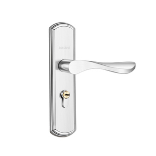 房门锁家用通用型卧室内门黑色锁具三件套静音老式门把手旧门换锁