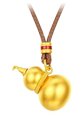 水贝金店同款金包银情侣葫芦吊坠