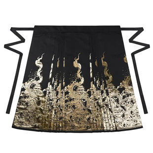 星河汉歌龙龘龘织金马面裙套装女冬新中式黑明制汉服日常2026新款