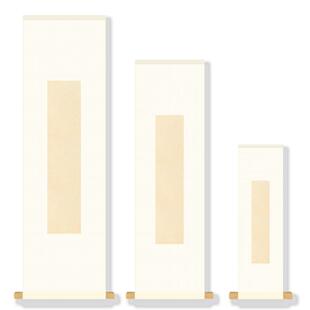 水韵墨影空白宣纸挂轴毛笔字书法手写禅意卷轴半生熟手工作品专用宣纸免装裱挂画茶室书房客厅文创立轴可定制