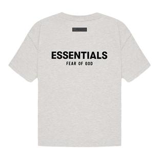 阿伦777 Fear of God FOG Essentials 22SS植绒背标双标短袖T恤男