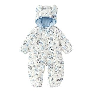 巴拉巴拉balaOne宝宝羽绒服连体衣2025新款冬装保暖萌趣时尚新颖