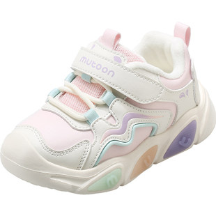 牧童儿童运动鞋女童闪灯鞋2025冬季新款轻便软底加绒保暖男童棉鞋