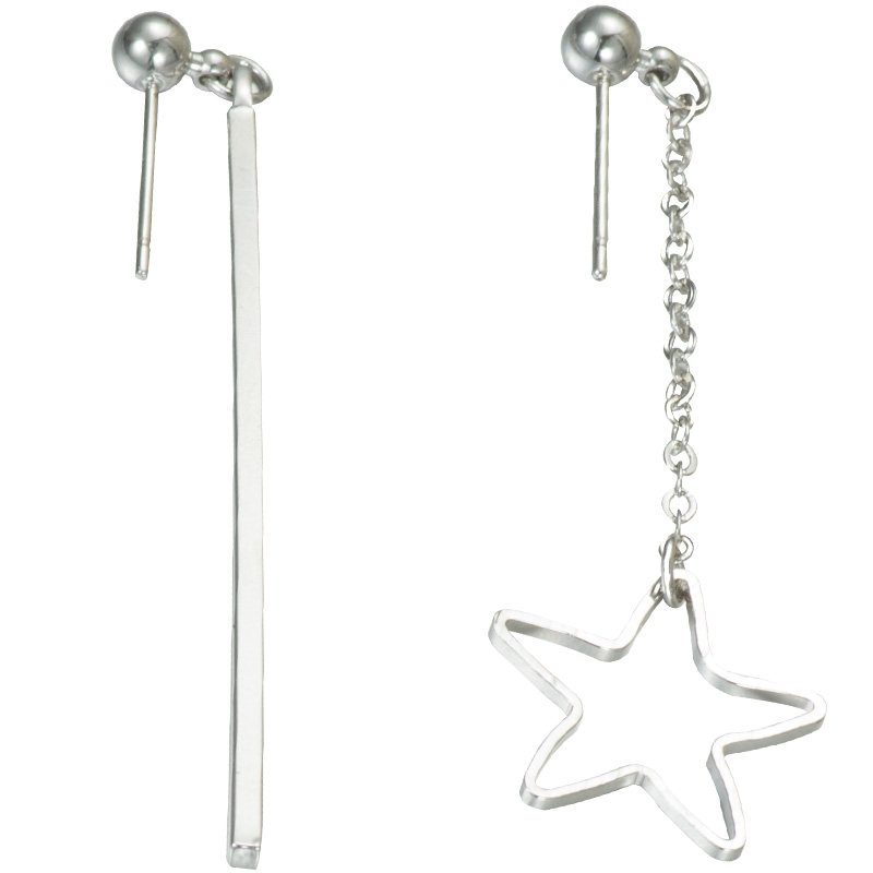 气质简约s925纯银星星少女耳饰品