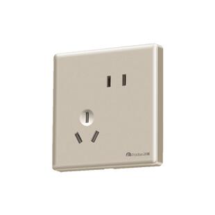 飞雕插座开关面板家用86型暗装香槟金1开双开双控5孔3孔16A空调插